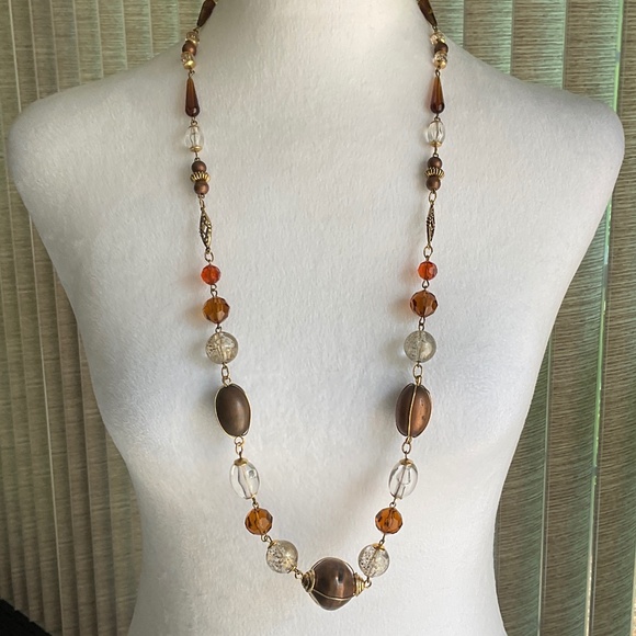 VTG Express Beaded Statement Necklace BoHo - Picture 1 of 12